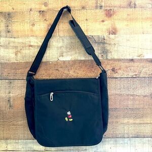 Black Unisex Vintage Y2K 90’s Disney Mickey Mouse Messenger Bag